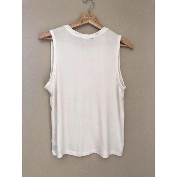 Athleta Revive Rib Crop Tank White Breathable - Picture 3 of 4